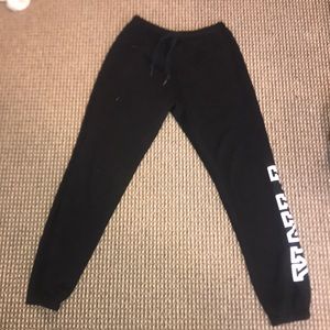 Reflective pink vs sweatpants